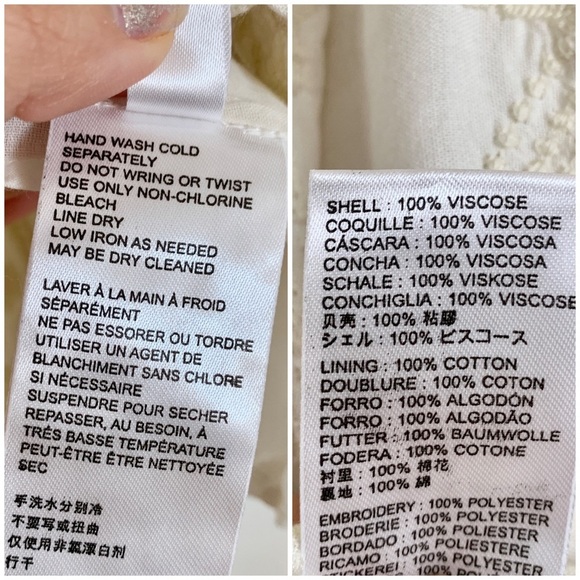 UO Jamie Cream Ivory White Embroidered Babydoll Frock Mini Dress - Picture 15 of 16